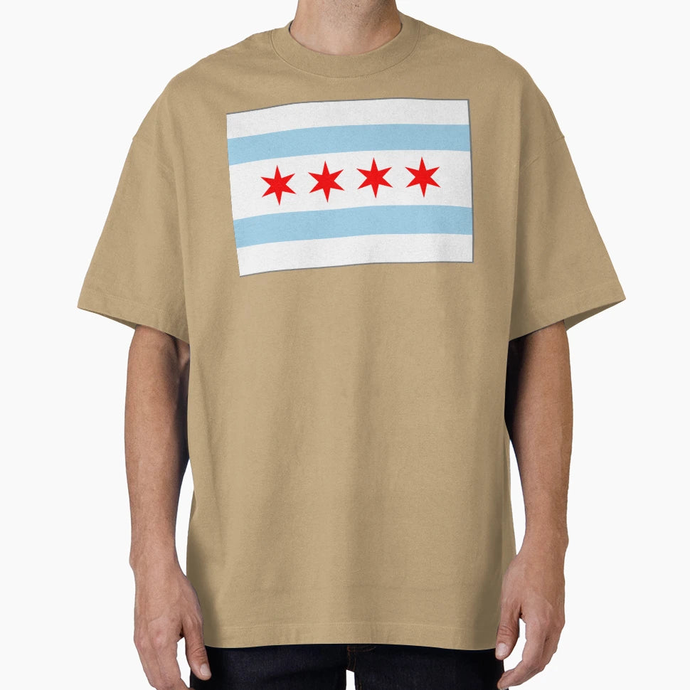 Chicago Flag T-Shirt - Minimalist Print for Adults - T-Shirt, Sweatshirt, Hoodie
