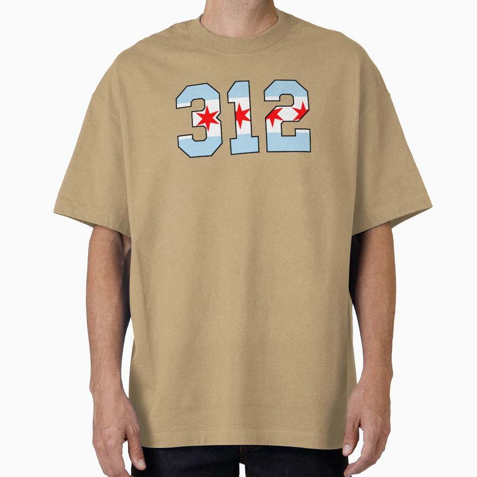 Chicago Flag Area Code T-Shirt - Minimalist Print Men Women - T-Shirt, Sweatshirt, Hoodie