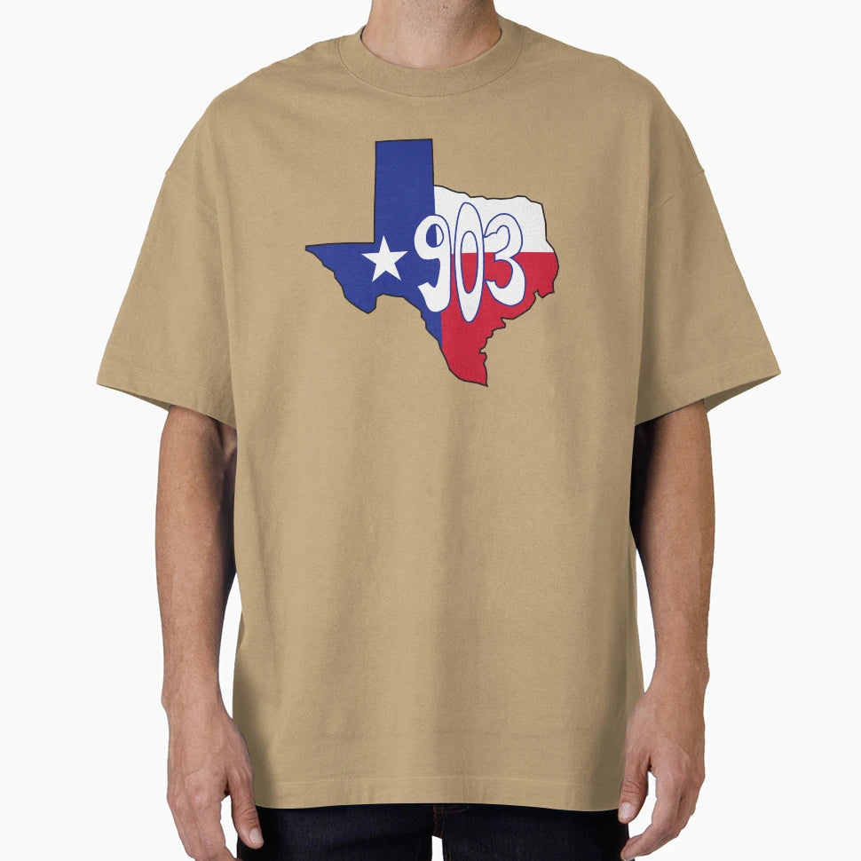 Hand Drawn Texas Flag 903 Area Code T-Shirt - Minimalist Print for Adults - T-Shirt, Sweatshirt, Hoodie