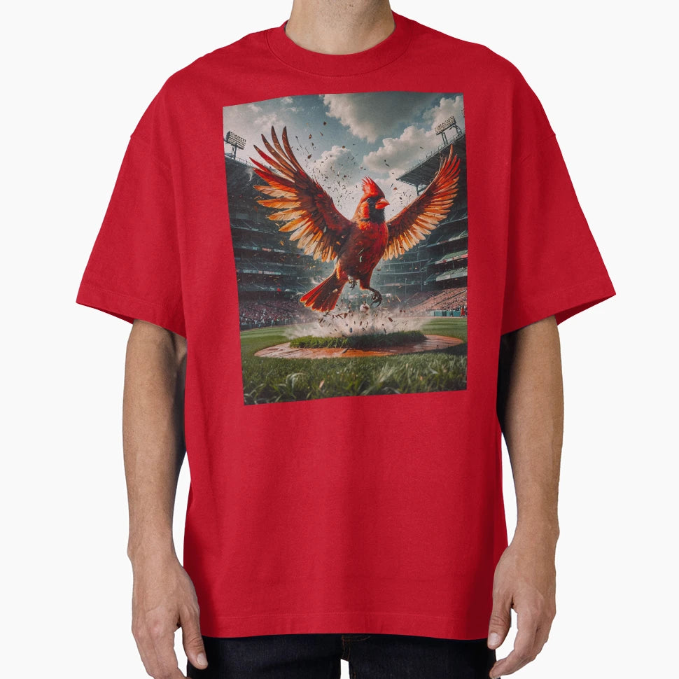 Cardinal Baseball Stadium Fantasy Wall T-Shirt - Custom Art Print Unisex - T-Shirt, Sweatshirt, Hoodie