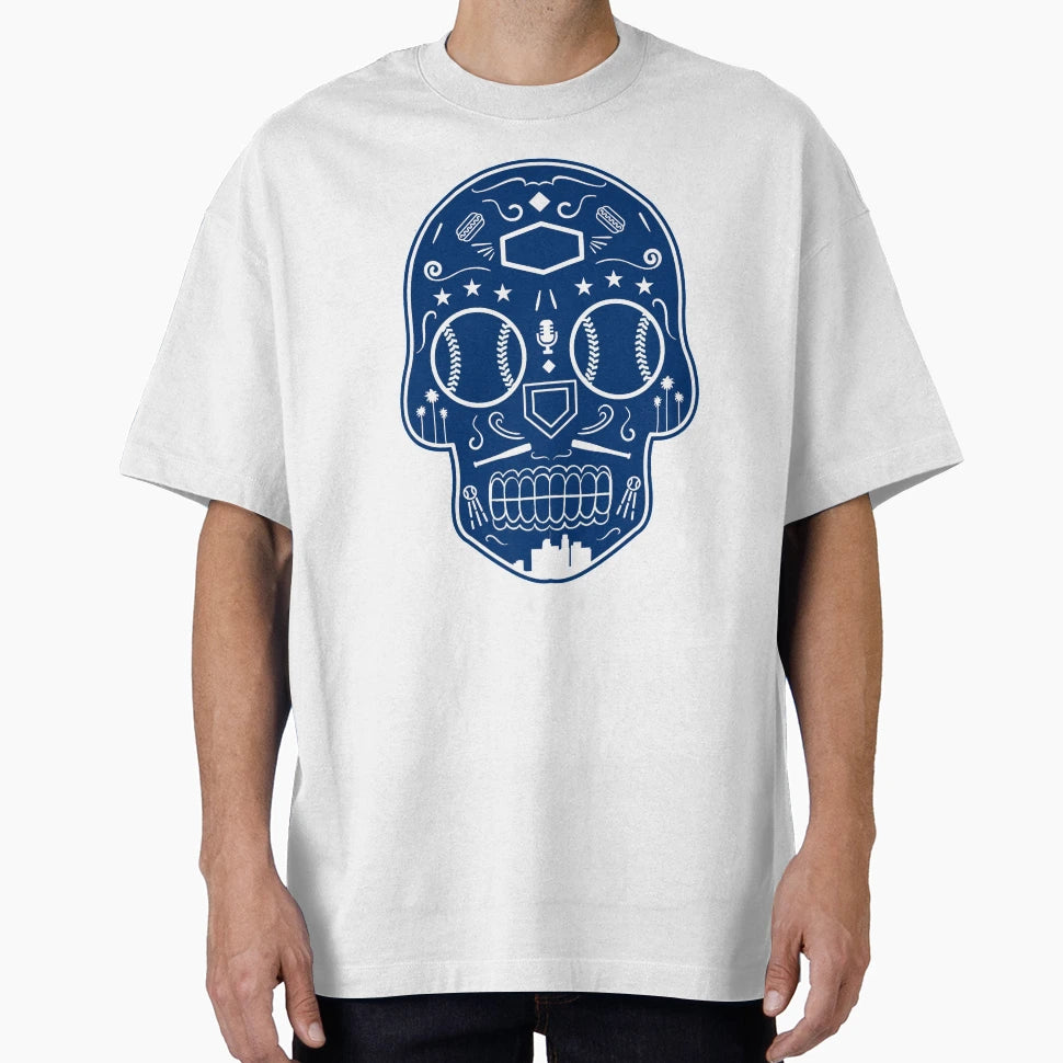 Los Angeles Baseball Sugar Skull T-Shirt - Fun Novelty Design Men Women - T-Shirt, Sweatshirt, Hoodie