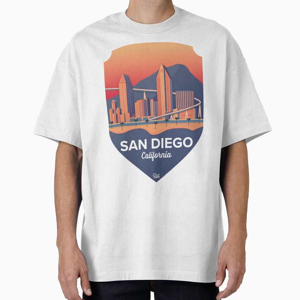 San Diego Badge T-Shirt - Casual Everyday Wear Unisex - T-Shirt, Sweatshirt, Hoodie