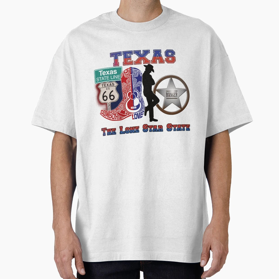 Texas Lone Star State T-Shirt - Custom Art Print Men Women - T-Shirt, Sweatshirt, Hoodie