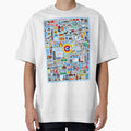 Chicago Iconic Landmarks Signs Symbols T-Shirt - Unique Graphic for Adults - T-Shirt, Sweatshirt, Hoodie