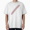 Baseball Lace Background 2 T-Shirt - Novelty Apparel for Adults - T-Shirt, Sweatshirt, Hoodie