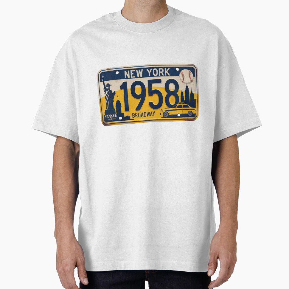 New York License Plate T-Shirt - Casual Everyday Wear Unisex - T-Shirt, Sweatshirt, Hoodie