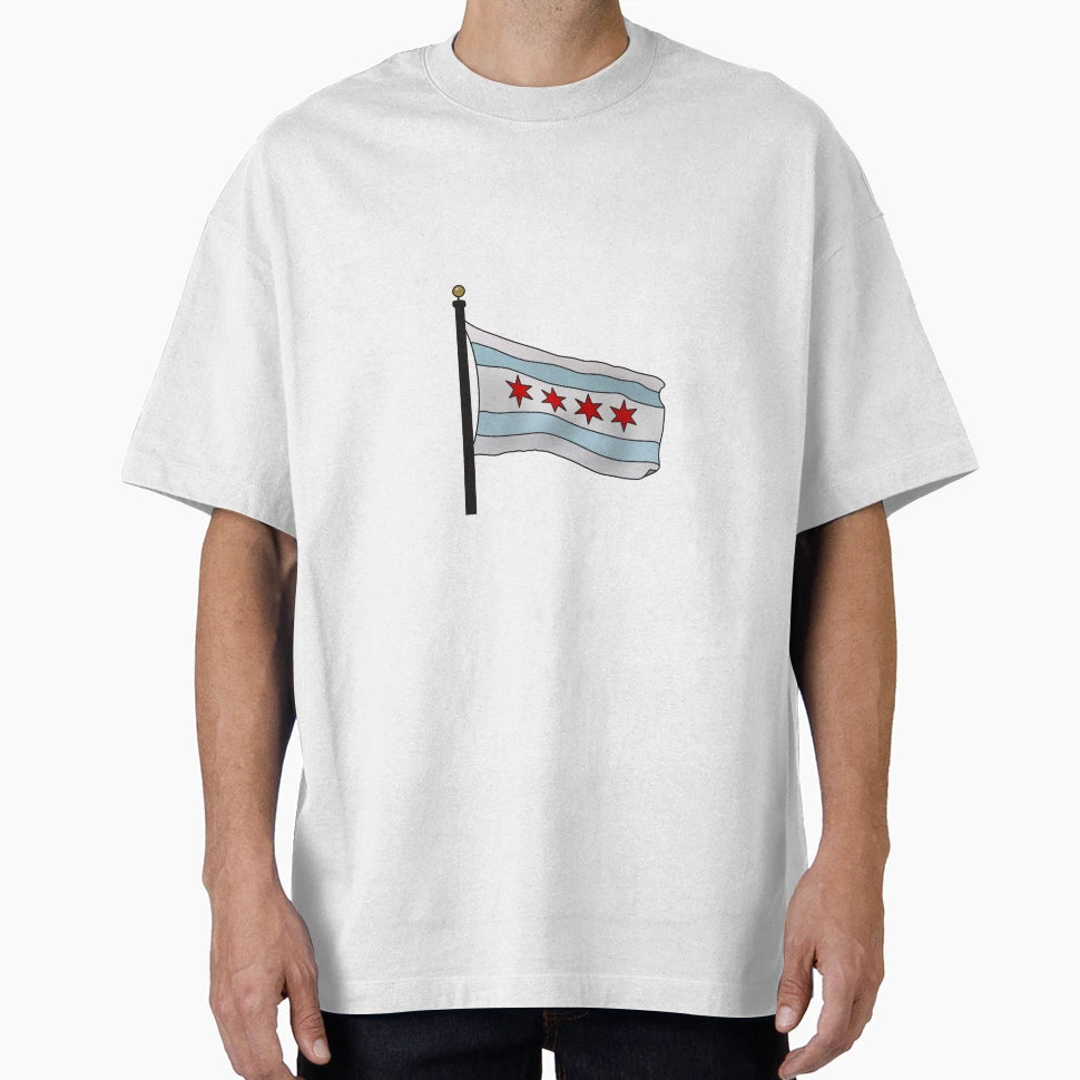Chicago Flag T-Shirt - Fun Novelty Design Unisex - T-Shirt, Sweatshirt, Hoodie