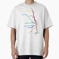 Chicago Transit Map T-Shirt - Graphic Print Unisex - T-Shirt, Sweatshirt, Hoodie