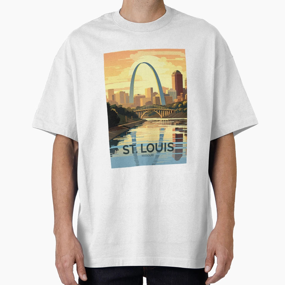 St Louis Travel Art T-Shirt - Novelty Apparel Men Women - T-Shirt, Sweatshirt, Hoodie
