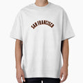 San Francisco Orange Script Baseball T-Shirt - Custom Art Print for Adults - T-Shirt, Sweatshirt, Hoodie