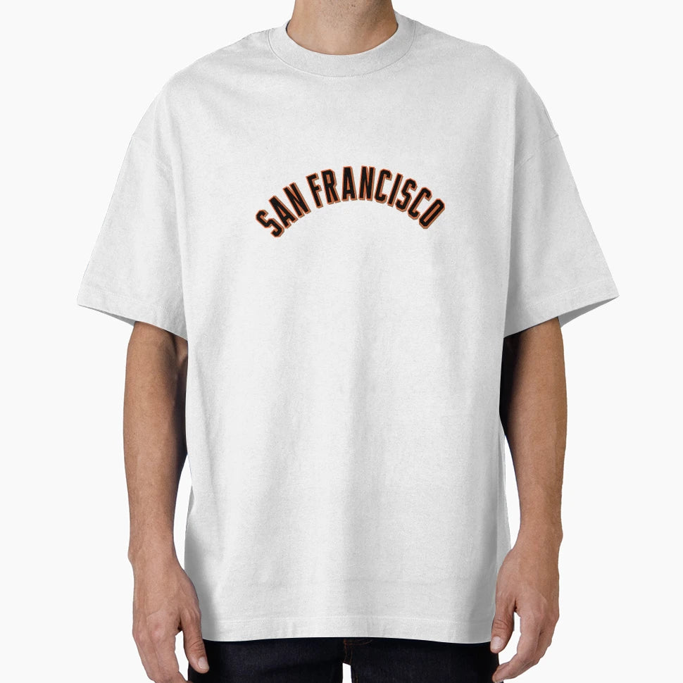 San Francisco Orange Script Baseball T-Shirt - Custom Art Print for Adults - T-Shirt, Sweatshirt, Hoodie