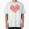 Heart St Louis Heart Word Cloud Products T-Shirt - Graphic Print for Adults - T-Shirt, Sweatshirt, Hoodie