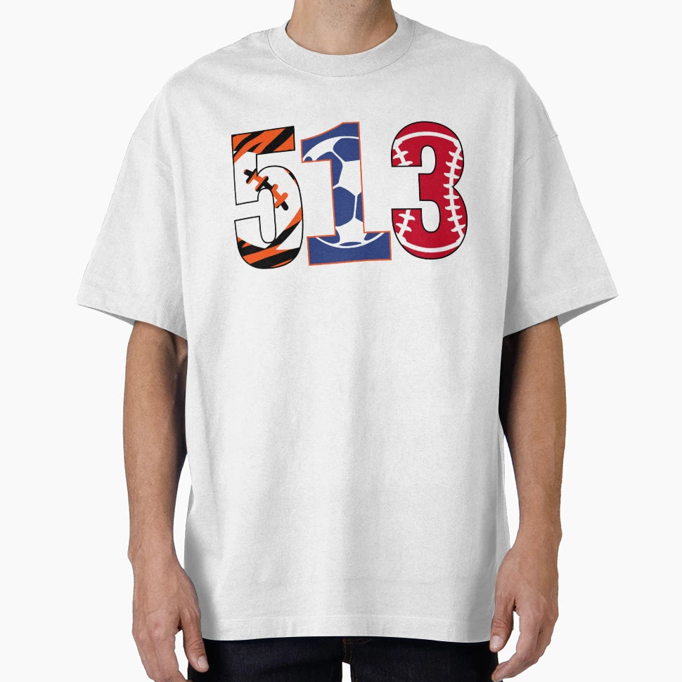 Cincinnati 513 Sports Teams T-Shirt - Graphic Print for Adults - T-Shirt, Sweatshirt, Hoodie