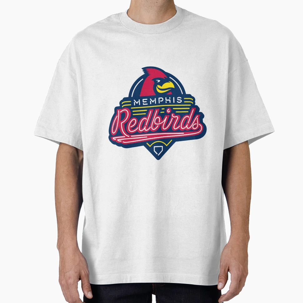 Memphis Redbirds Neon Sign Logo T-Shirt - Casual Everyday Wear Unisex - T-Shirt, Sweatshirt, Hoodie