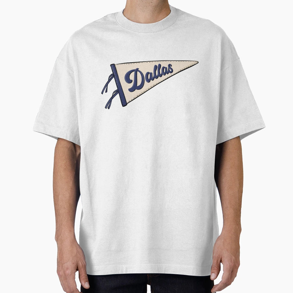 Dallas Pennant Flag T-Shirt - Custom Art Print Unisex - T-Shirt, Sweatshirt, Hoodie
