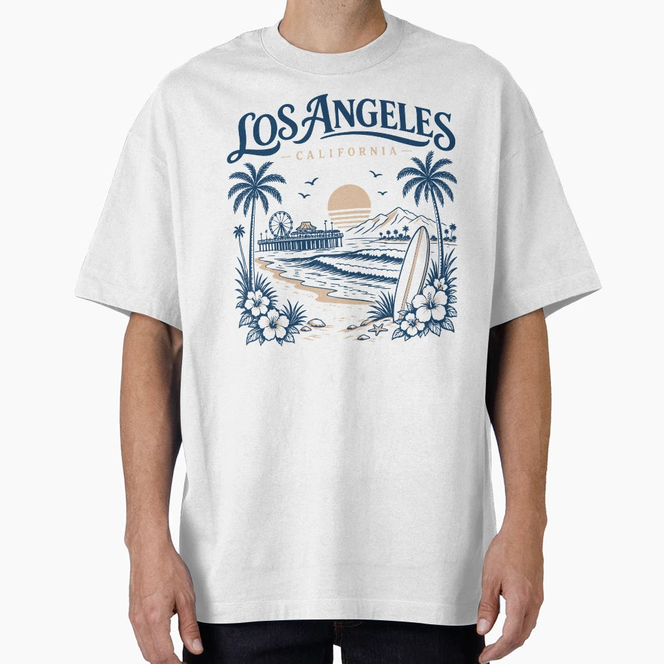 Los Angeles California Beach Coastal T-Shirt - Streetwear Style Men Women - T-Shirt, Sweatshirt, Hoodie