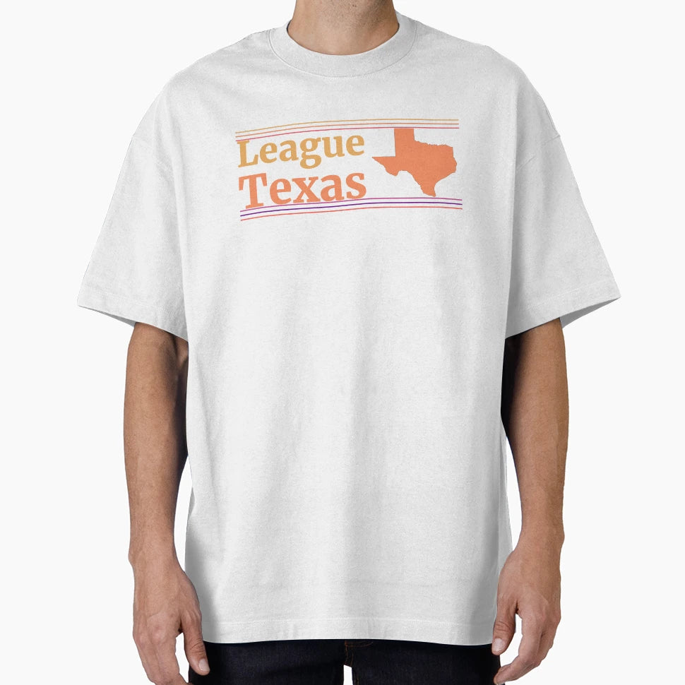 League Texas City Marked State Map T-Shirt - Aesthetic Graphic Unisex - T-Shirt, Sweatshirt, Hoodie