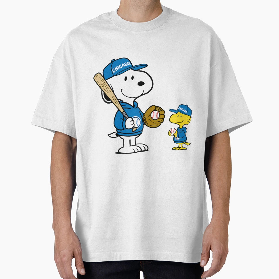 Snoopy Woodstock Baseball Fun Chicago T-Shirt - Unique Graphic for Adults - T-Shirt, Sweatshirt, Hoodie