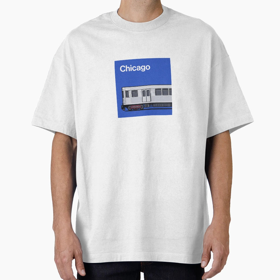 Chicago 5000 Series Blue World Train T-Shirt - Casual Everyday Wear Unisex - T-Shirt, Sweatshirt, Hoodie
