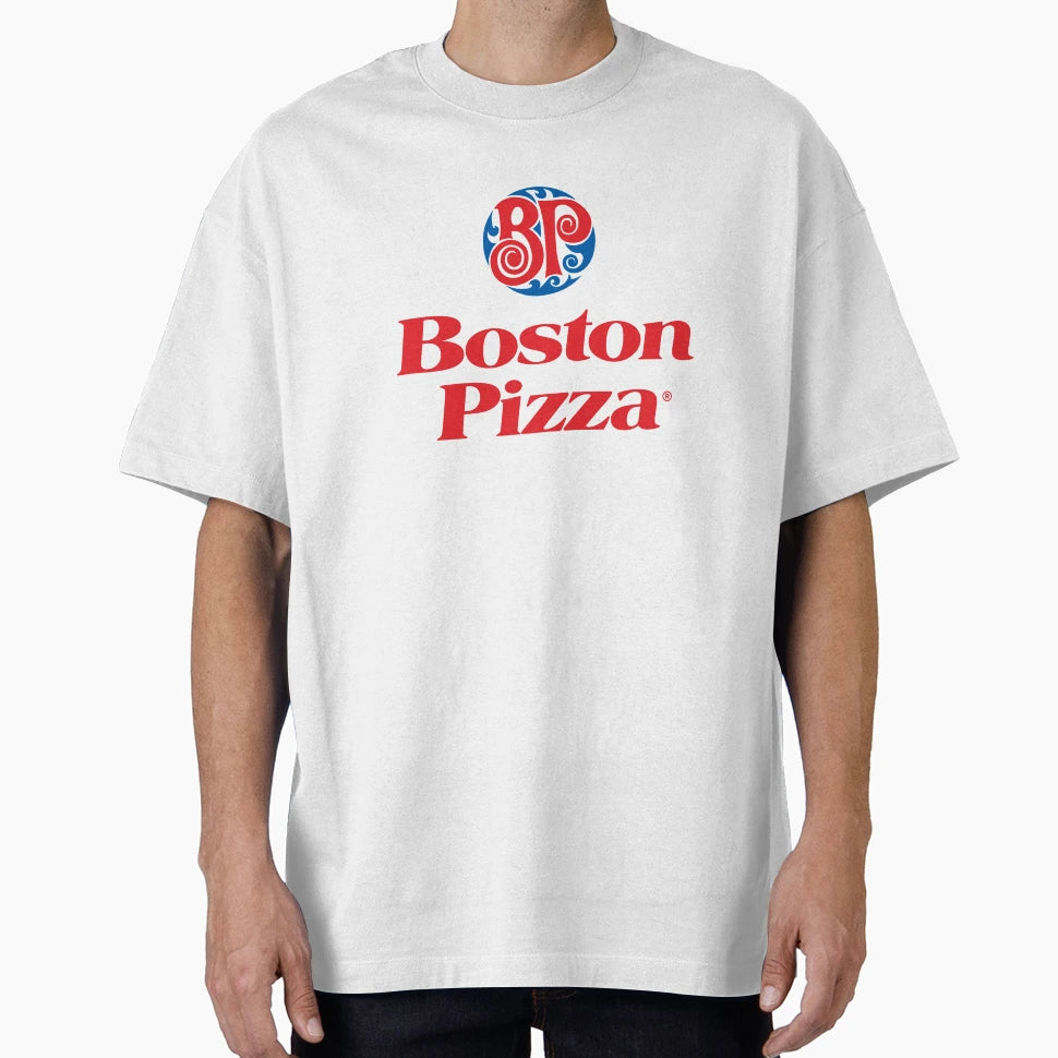 Rooftop Boston Pizza View City Lights T-Shirt - Minimalist Print Unisex - T-Shirt, Sweatshirt, Hoodie
