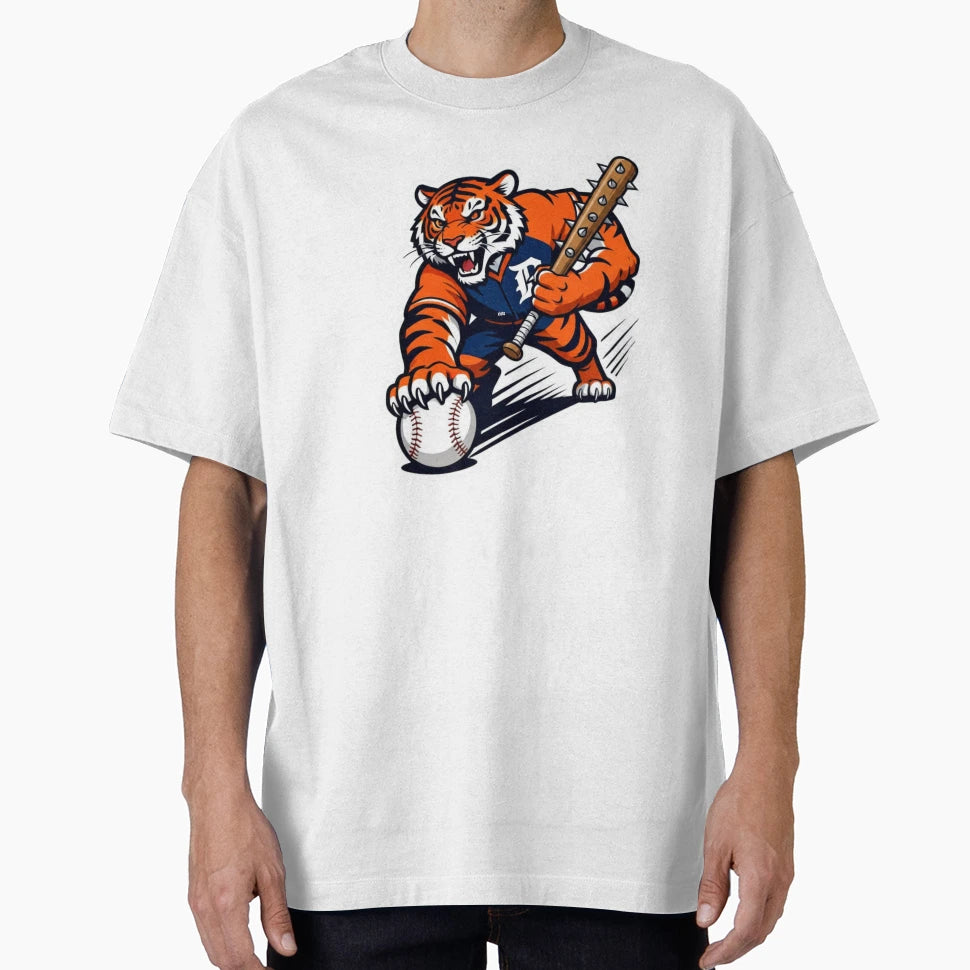 Aggressive Tiger Baseball Pitcher T-Shirt - Aesthetic Graphic Men Women - T-Shirt, Sweatshirt, Hoodie