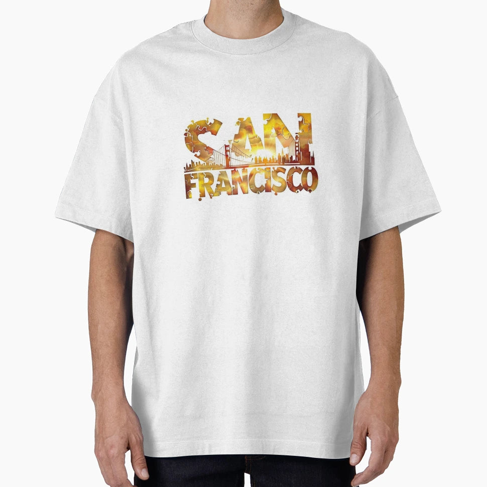 San Francisco Golden Puzzle Pop T-Shirt - Casual Everyday Wear Men Women - T-Shirt, Sweatshirt, Hoodie