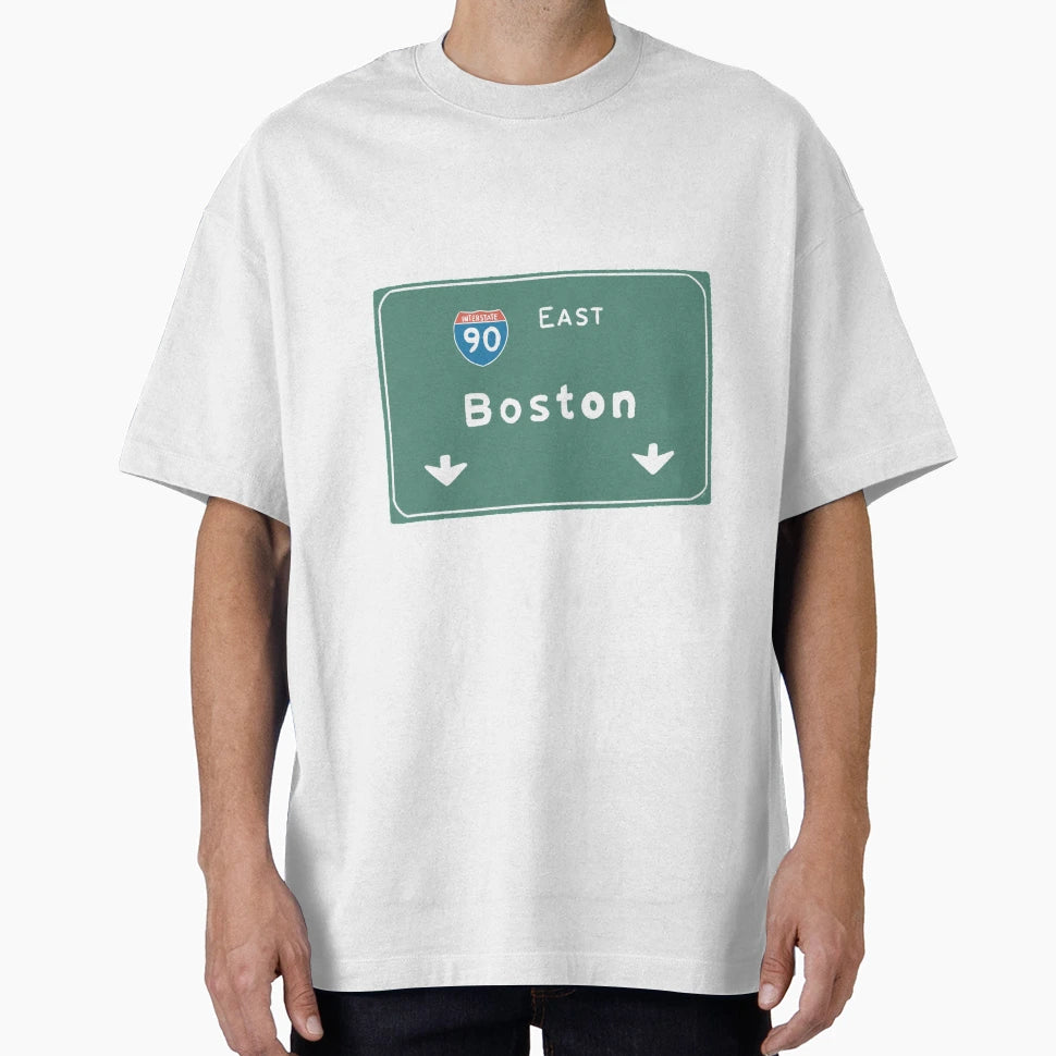 Boston Highway Exit Sign T-Shirt - Trendy Graphic for Adults - T-Shirt, Sweatshirt, Hoodie