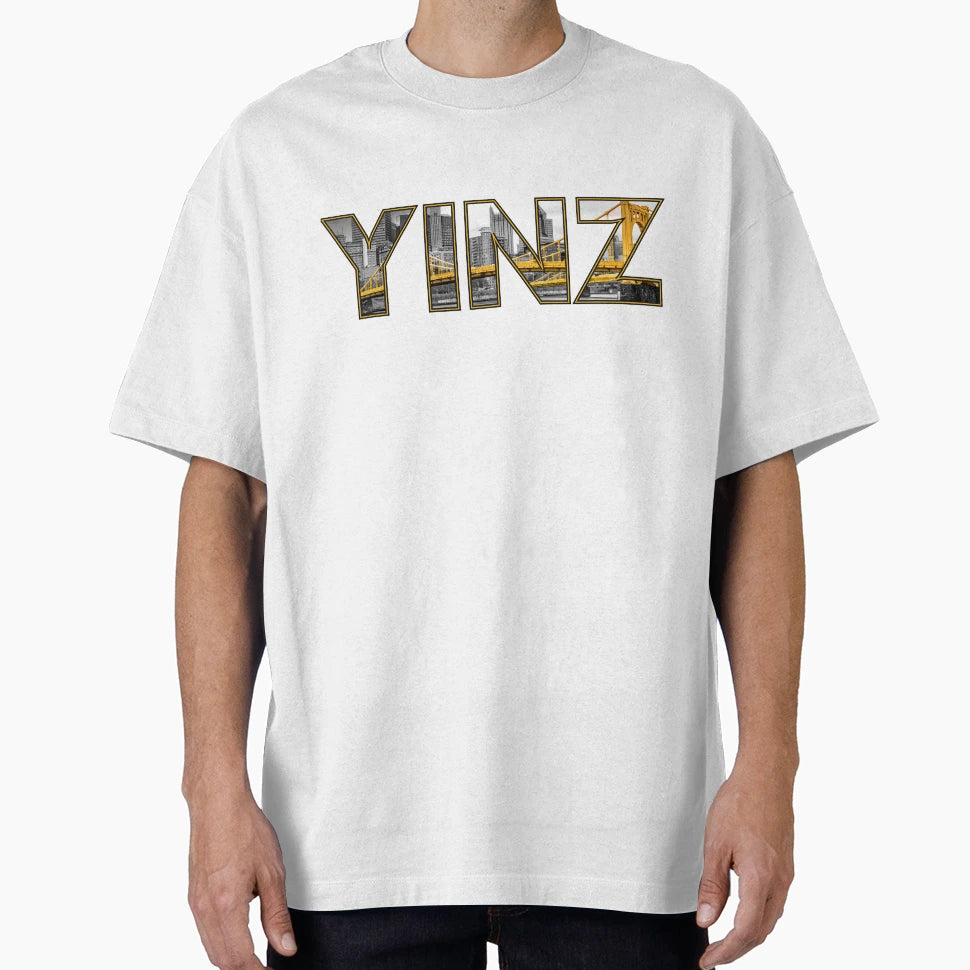 Yinz Pittsburgh Skyline T-Shirt - Fun Novelty Design for Adults - T-Shirt, Sweatshirt, Hoodie
