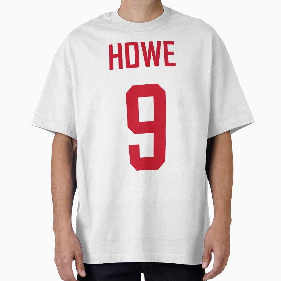 Howe Red Wings Home White Red T-Shirt - Aesthetic Graphic for Adults - T-Shirt, Sweatshirt, Hoodie