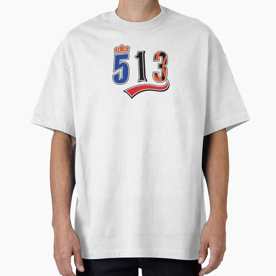 Cincinnati Sports 513 Area Code T-Shirt - Casual Everyday Wear for Adults - T-Shirt, Sweatshirt, Hoodie