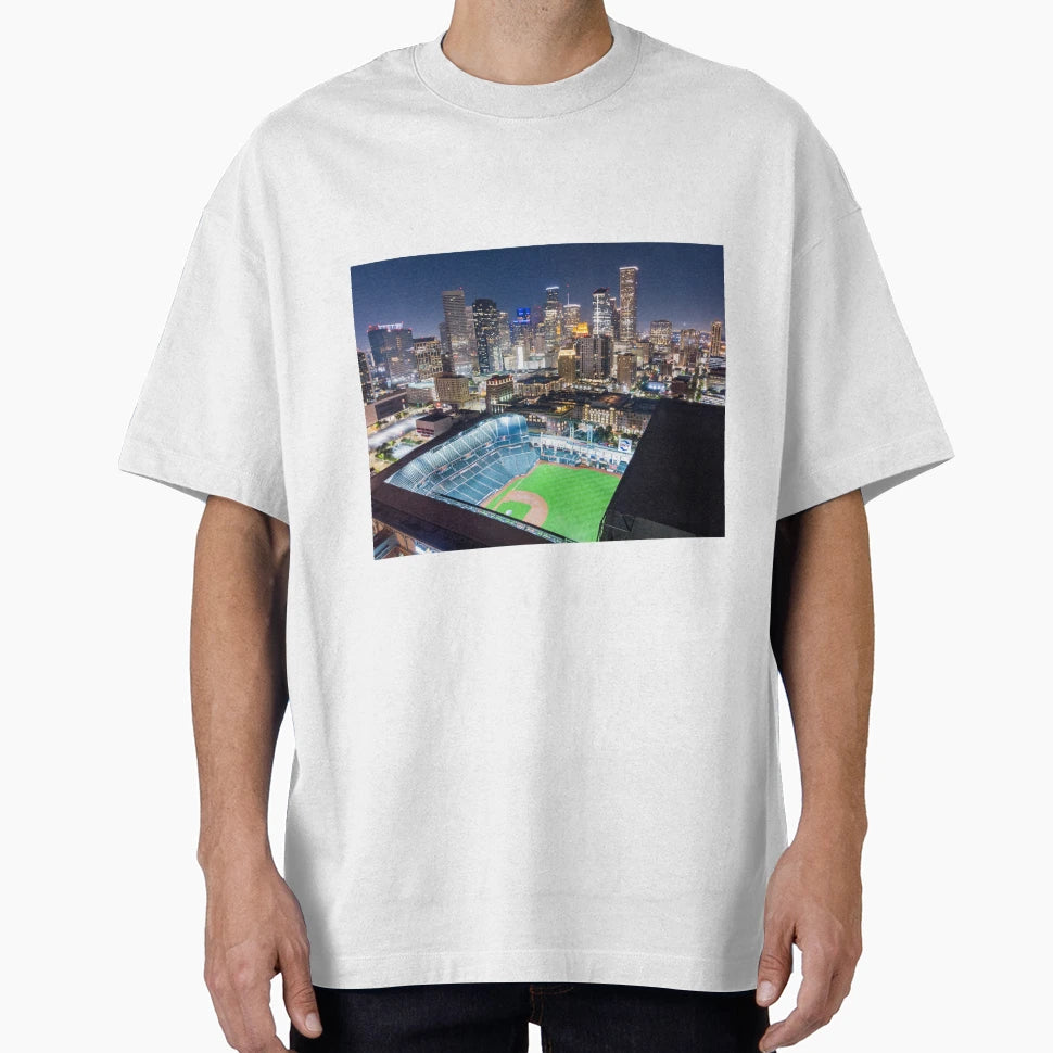 Houston Skyline Lit Up Night Minute T-Shirt - Fun Novelty Design Men Women - T-Shirt, Sweatshirt, Hoodie