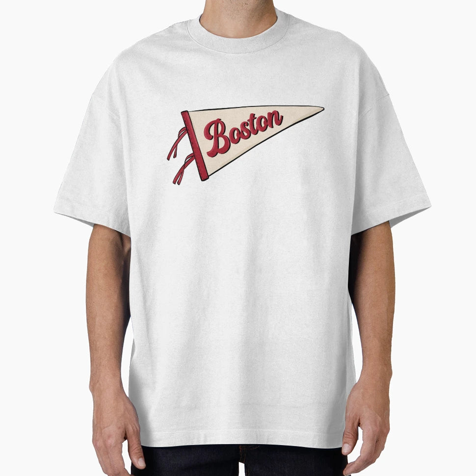 Boston Pennant Flag T-Shirt - Streetwear Style Unisex - T-Shirt, Sweatshirt, Hoodie