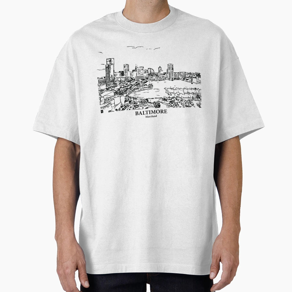 Baltimore Maryland T-Shirt - Minimalist Print for Adults - T-Shirt, Sweatshirt, Hoodie