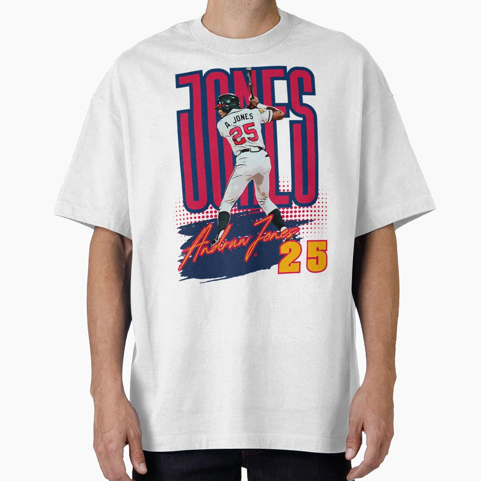 Andruw Jones Baseball Art Iconic T-Shirt - Minimalist Print for Adults - T-Shirt, Sweatshirt, Hoodie