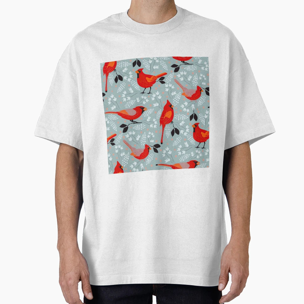 Cardinals Winter Pattern T-Shirt - Minimalist Print Men Women - T-Shirt, Sweatshirt, Hoodie