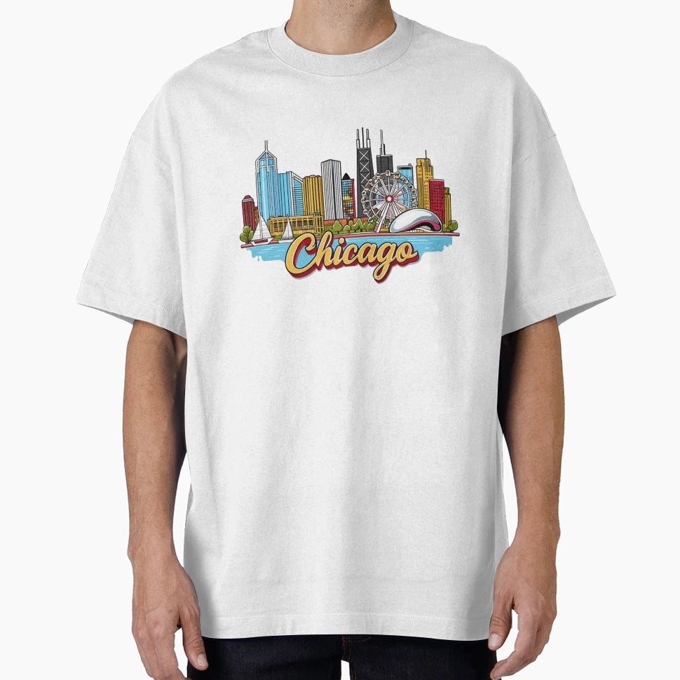 Chicago T-Shirt - Custom Art Print for Adults - T-Shirt, Sweatshirt, Hoodie