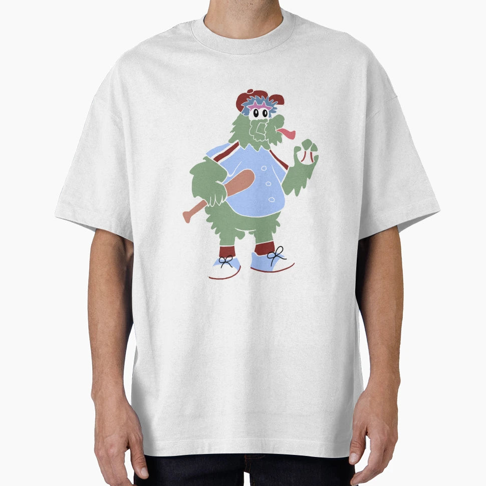 Philly Phanatic Blue Jersey Cartoon T-Shirt - Graphic Print for Adults - T-Shirt, Sweatshirt, Hoodie