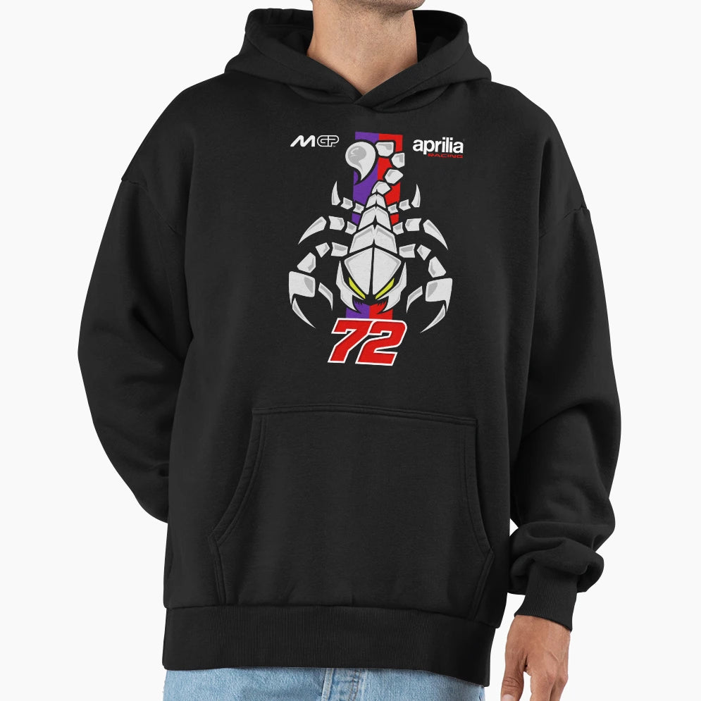 Marco Bezzecchi 72 Motogp Aprilia Hoodie - Trendy Graphic for Adults - T-Shirt, Sweatshirt, Hoodie