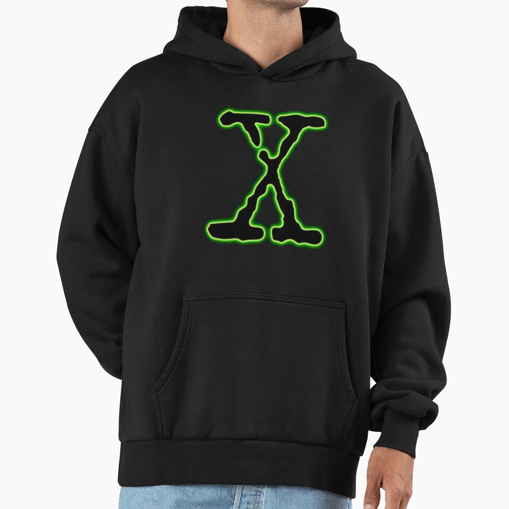 X Files Green Hoodie - Fun Novelty Design Men Women - T-Shirt, Sweatshirt, Hoodie