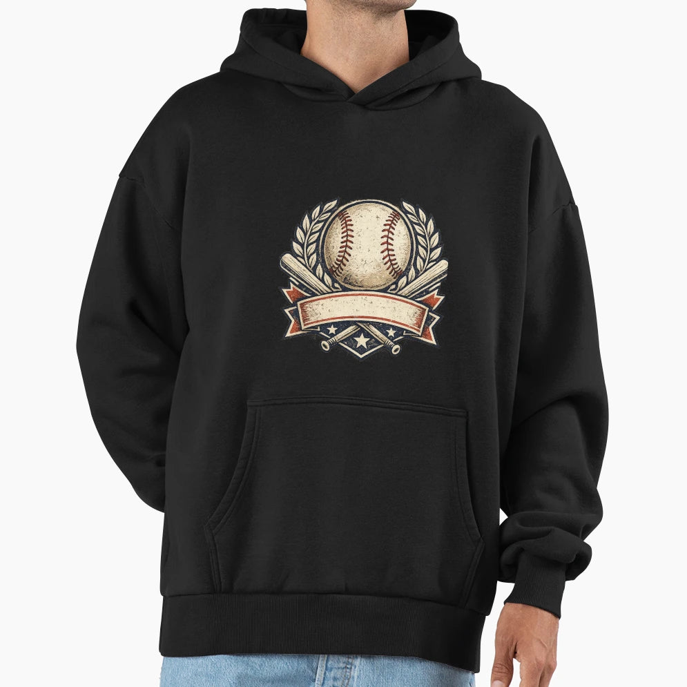 Americana Baseball Sports Hoodie - Aesthetic Graphic Men Women - T-Shirt, Sweatshirt, Hoodie