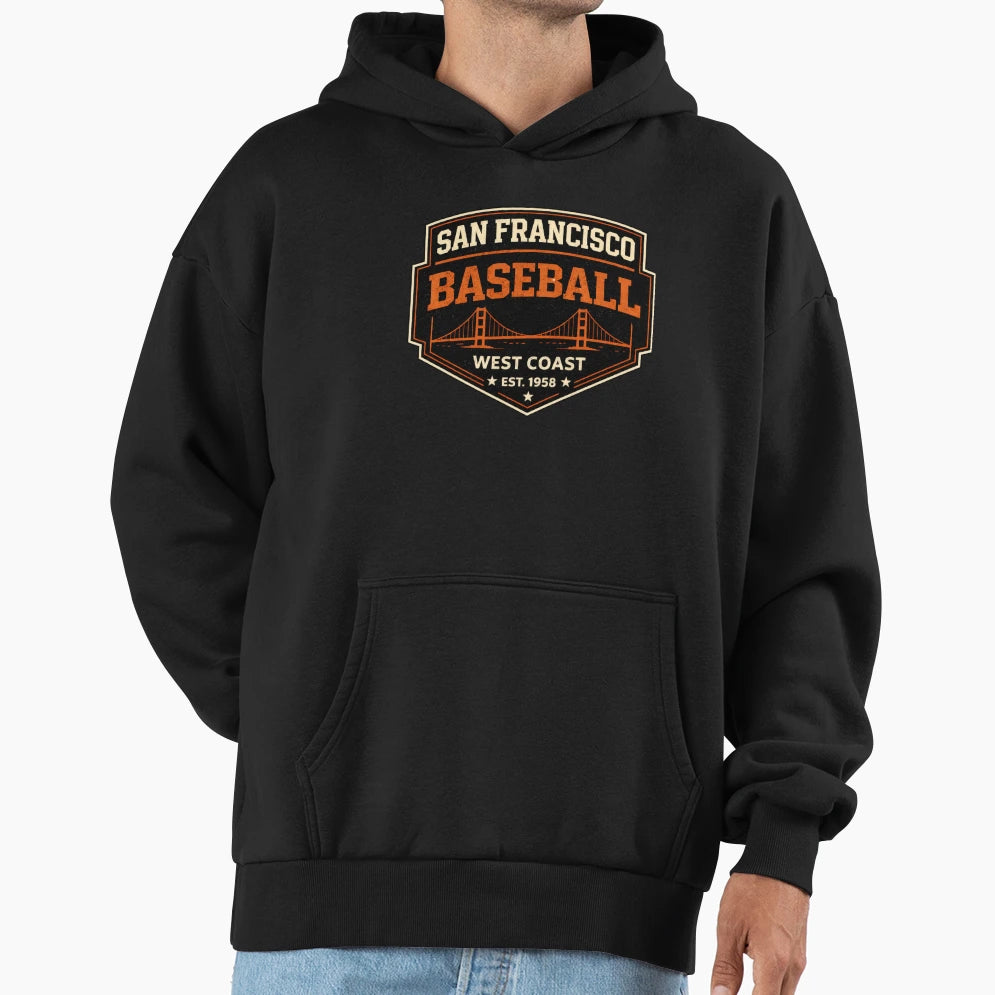San Francisco Baseball West Coast T-Shirt - Custom Art Print Unisex - T-Shirt, Sweatshirt, Hoodie