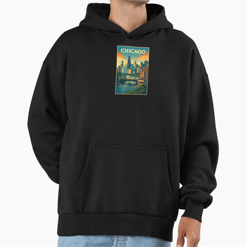 Chicago Hoodie - Novelty Apparel for Adults - T-Shirt, Sweatshirt, Hoodie