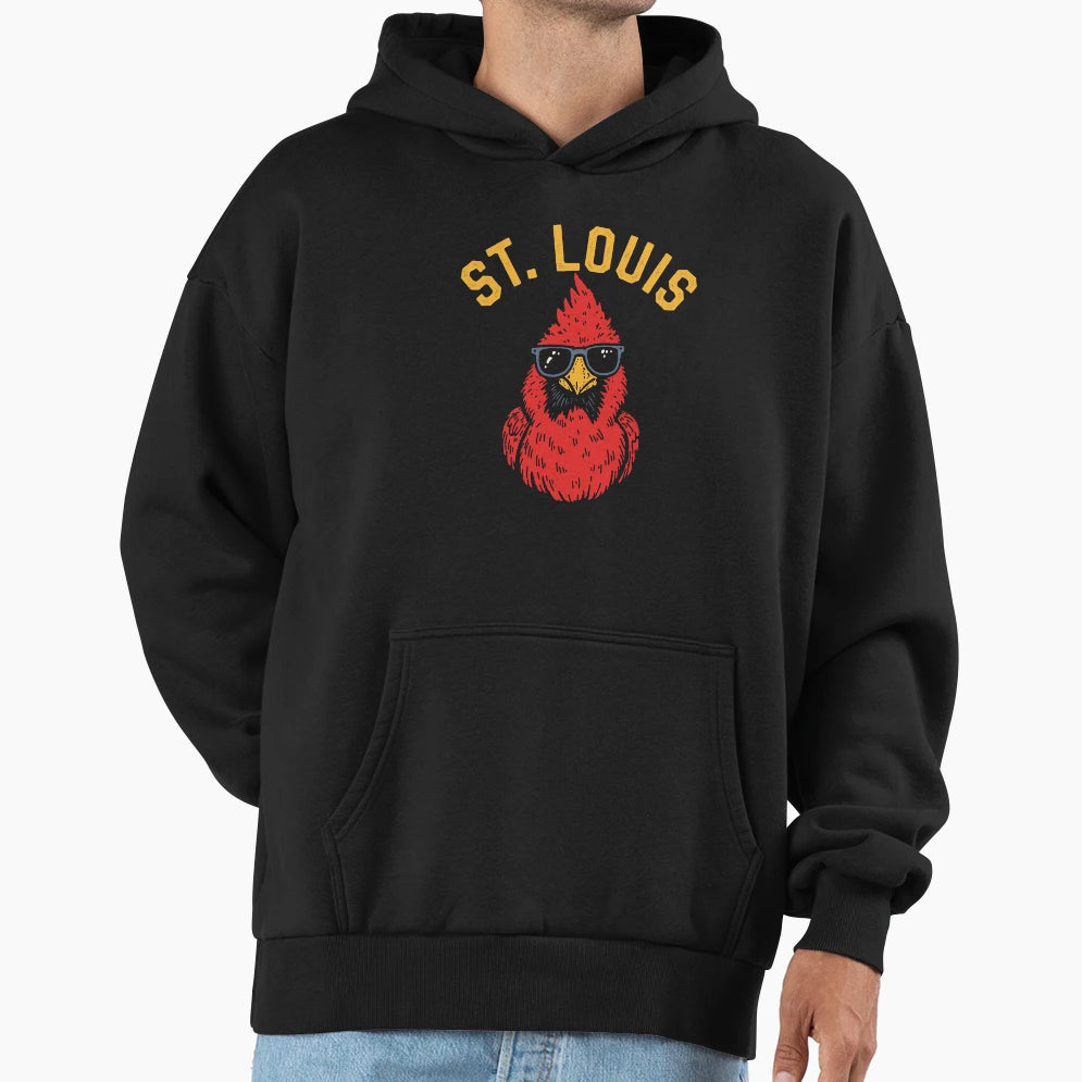Funny Baseball Bird Wearing Sunglasses Gift Hoodie - Novelty Apparel Unisex - T-Shirt, Sweatshirt, Hoodie