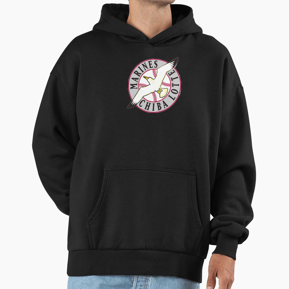 Chiba Lotte Marines Hoodie - Minimalist Print for Adults - T-Shirt, Sweatshirt, Hoodie