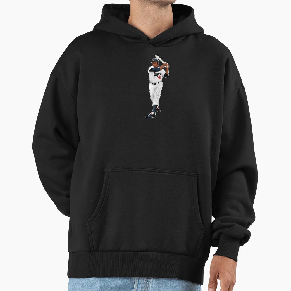Jackie Robinson 42 Poses Hoodie - Unique Graphic Unisex - T-Shirt, Sweatshirt, Hoodie