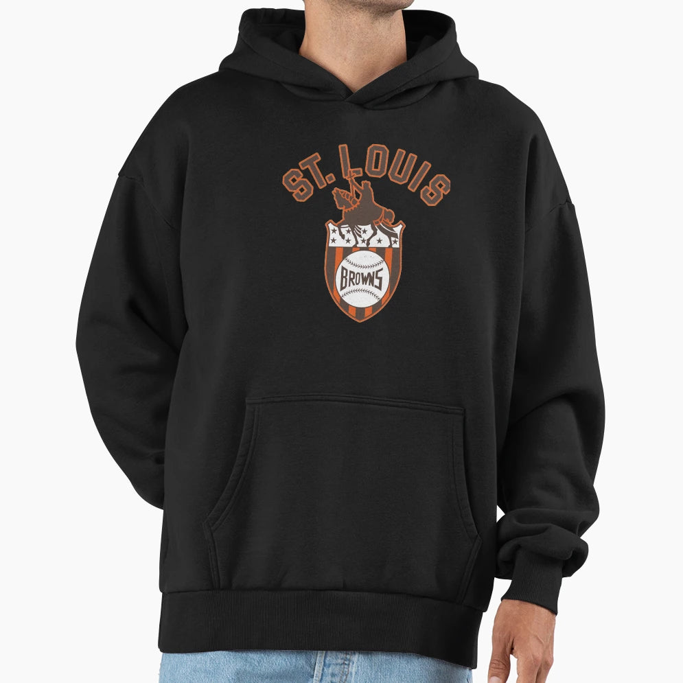 St Louis Browns Distressed Hoodie - Streetwear Style for Adults - T-Shirt, Sweatshirt, Hoodie