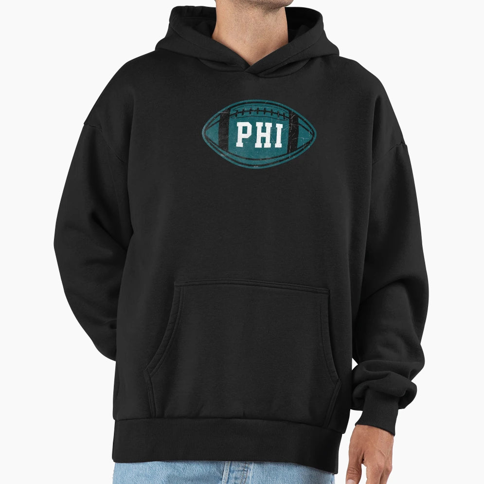 Philadelphia Throwback Football Hoodie - Unique Graphic Unisex - T-Shirt, Sweatshirt, Hoodie