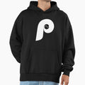 White P Initial Font Hoodie - Streetwear Style Unisex - T-Shirt, Sweatshirt, Hoodie