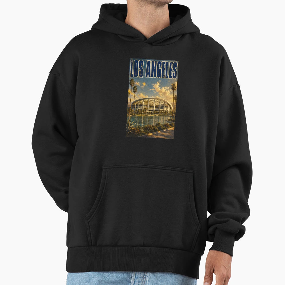 Los Angeles Gridiron Shrine Hoodie - Trendy Graphic for Adults - T-Shirt, Sweatshirt, Hoodie