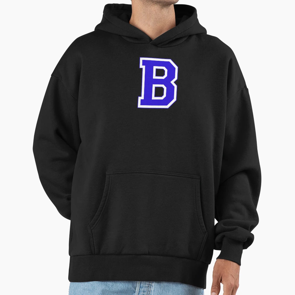 Varsity Letter B Hoodie - Fun Novelty Design Men Women - T-Shirt, Sweatshirt, Hoodie
